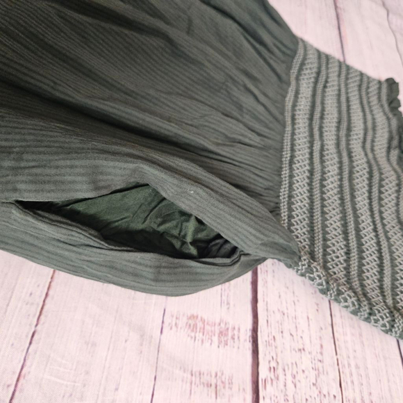 Hill House Home The Ellie Nap Dress Leaf Green Tiered Ruffle Strap Midi Smocked - Picture 4 of 7